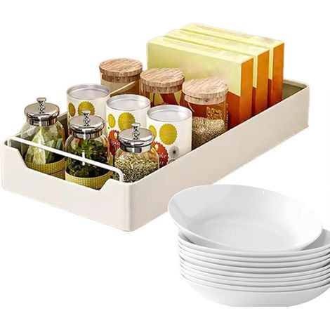 Tiroir de cuisine télescopique – d'armoire rétractable, boîte rangement pour tiroir  Séparateur vaisselle, organiseur cuisine, 20 Cm. - (1/5)