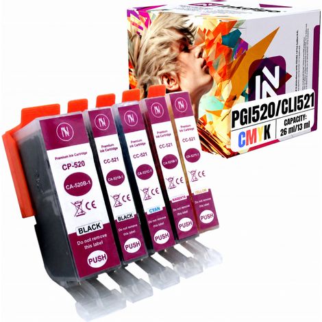 Inkdigo PGI520 CLI521 Tinte kompatibel mit Canon Pixma IP3600 MP540 MX860 TÜV-zertifiziert (1/5)