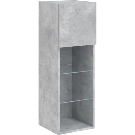 Mobile TV multimediale scaffale TV credenza TV sala da pranzo soggiorno camera da letto con luci LED 305 x 30 x 90 cm grigio 020026591