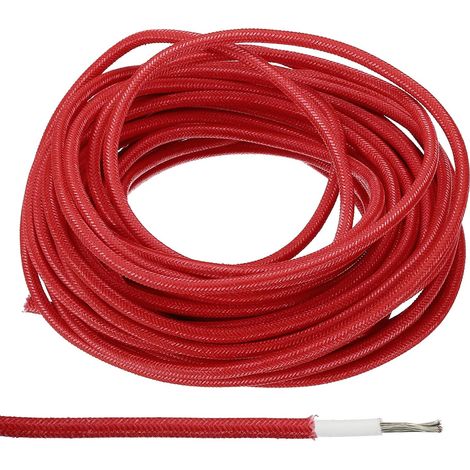 Electronic Silicone Wire -30 to 200 Degrees Celsius 9.8 Ft 18Awg Red 9.8 Feet Flexible Insulated High Temperature Resistant Lamp Boiler Heater (1/5)