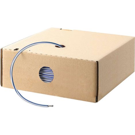 HELU KABEL FÜNFNORM 1X1mm² AWG18 WHBU (weiß/blau) Einzelader weiß/blau AD 3,1mm VPE 100,0 Meter Nennspannung Uo/U 450V/750V nach UL/CSA 600V - 1 Stück