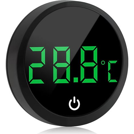 Thermomètre D'aquarium Numérique sans Fil Tactile, Affichage LED Tactile avec Capteur Précis Thermomètre Autocollant pour Aquarium Poisson Tortue Axolotl Eau Douce et Eau Mer