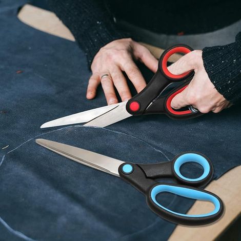 ciseaux pour gauchers pour travaux manuels, couture de papier, ciseaux à tissu de 8'' (20,3 cm) pour adultes, papeterie de cuisine (1/4)