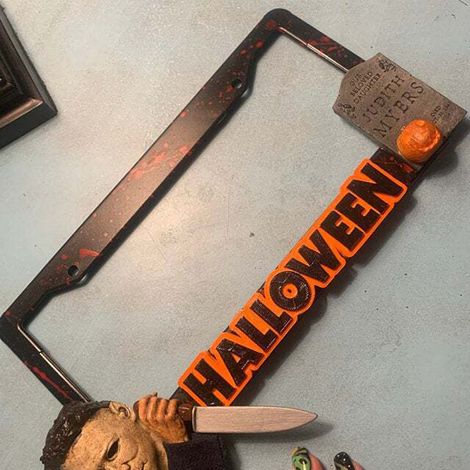 Cadre de plaque d'immatriculation d'Halloween - Cache-plaque d'immatriculation effrayant - Accessoires auto personnalisés (1/5)