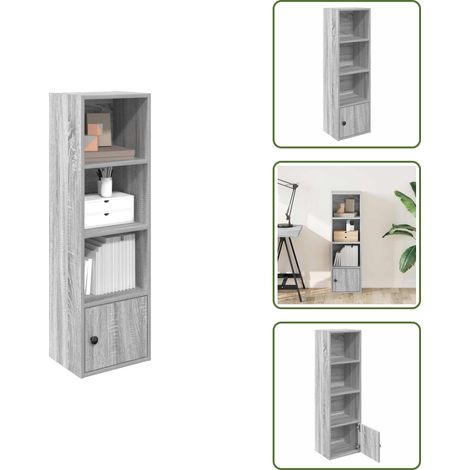 Bücherregal Grau Sonoma 31x24x102 cm Holzwerkstoff - Bücherregal - Bücherregale - Bücherschrank - Lagerschrank (1/5)