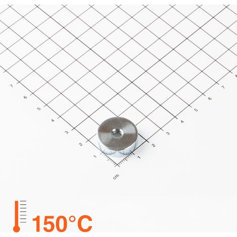 Magna-C Neodym Flachgreifer Ø20x6mm mit konischer Senkung bis 150°C (1/3)