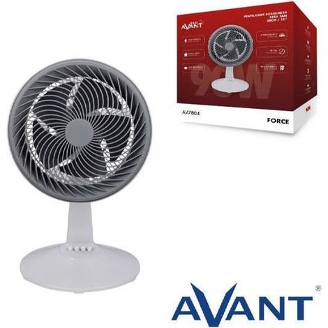 ventilador de sobremesa avant force 90 watios diametro 25 cms.
