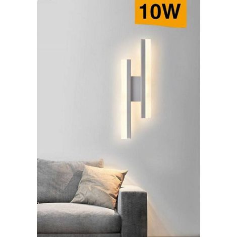 Trade Shop - MODERNE WANDLEUCHTE 10W ABAT JOUR TISCHLEUCHTE WEISS 6500K 4000K 3000K E87B -