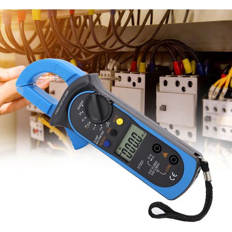 Pince ampèremétrique numérique automatique ST201, multimètre de courant, testeur de tension CC/CA et de diodes (bleu) (1/5)