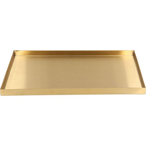 Plateau de présentation moderne en métal doré pour bijoux et cosmétiques (1/5)
