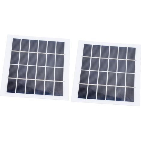 Lot de 2 panneaux solaires portables 2W 6V, mini cellules solaires à haut rendement de conversion pour système d'éclairage domestique (1/5)