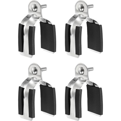 4pcs Coussin En Caoutchouc Collier De Support 1-4/7" Argent Noir (1/5)