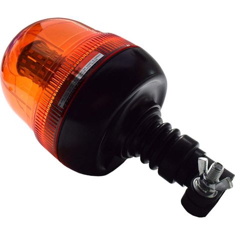 Luz de advertencia giratoria intermitente ámbar de emergencia de 12V/24V con 60 LED para tractores, con base flexible. (1/2)