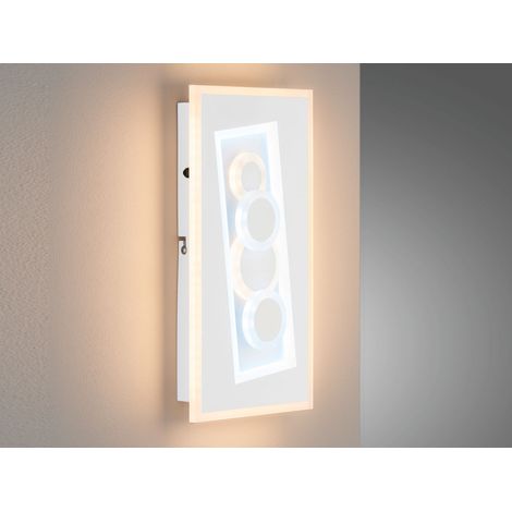 Wandleuchte Wandlampe Metall Weiß LED Dimmbar L 38 cm Schlafzimmerleuchte (1/5)
