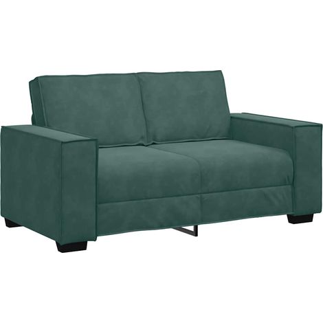 Canapé à 2 places,Sofa pour Salon,Banquette Vert foncé 120 cm Velours CFW700810 (1/5)