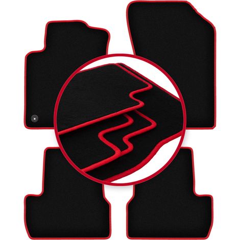Tappetini auto CARLUX-RED per: Citroen C3 II hatchback (2009-2016)