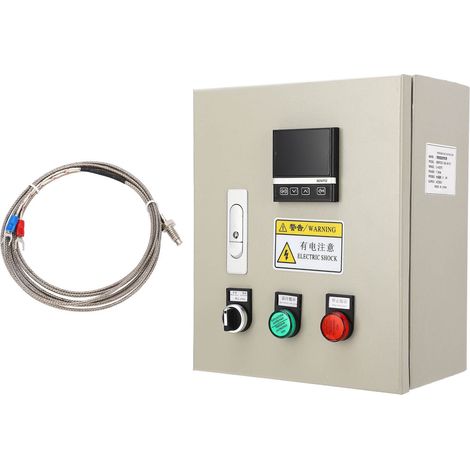 Régulateur de température PID 0-400°C, contrôleur numérique 380V AC triphasé 7,5kW avec thermocouple (1/5)