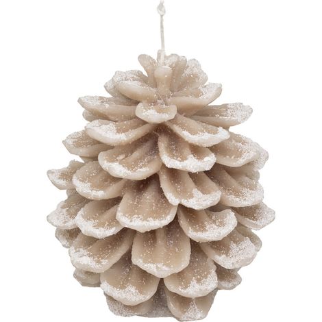 Bougie de Noël Pomme de Pin enneigée 560G - Feeric Christmas