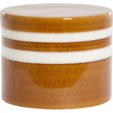 Light & Living MOOCA tavolino da caffè in ceramica cognac-bianco