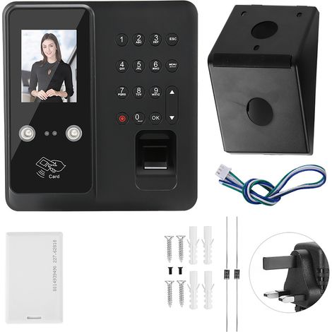 Poignet TFT 2,8 pouces TCP/IP 125KHz Visage Empreinte Digitale RFID Carte Mot de Passe Contrôle de Présence 100-240V (Royaume-Uni) (1/5)