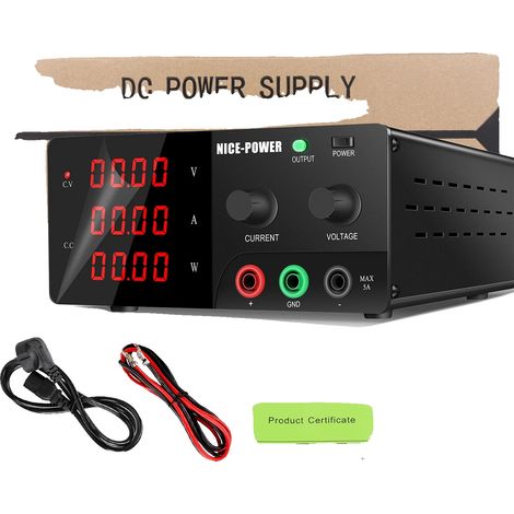 Fuente de alimentación de CC, voltaje ajustable, control de alta precisión, caja de cartón rígido, CA 220V, 60V 20A 1200W (1/2)