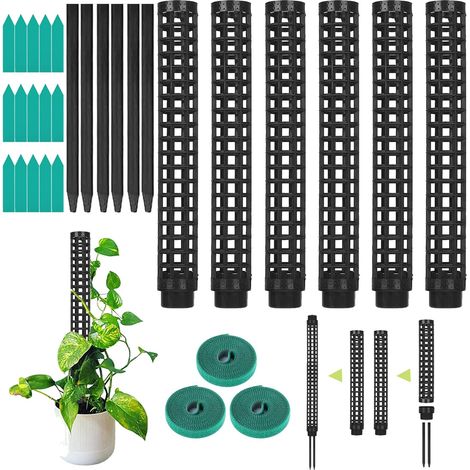 GROOFOO Treillis, Tuteur de Plante, Bâton De Mousse Pour Monstera, Pack de 6, Plantes d'Intérieur Coconut, Poteau de Mousse, Support de Plante, Aide à L'Escalade Monstera (1/5)