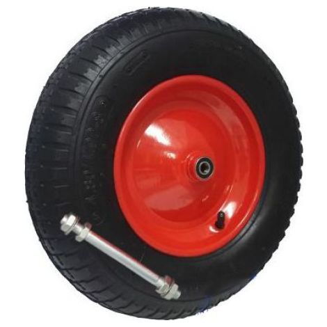 Roue Gonflée - Diamètre 400 mm - Charge Max 130 kg - Roulement À Billes - Axe 12 mm - Pneumatique