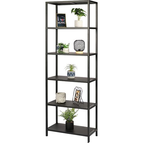 Bibliothèque Madison en métal - 5 étagères - L 60 x l 30 x H 180 cm - Noir - Livraison gratuite (1/3)