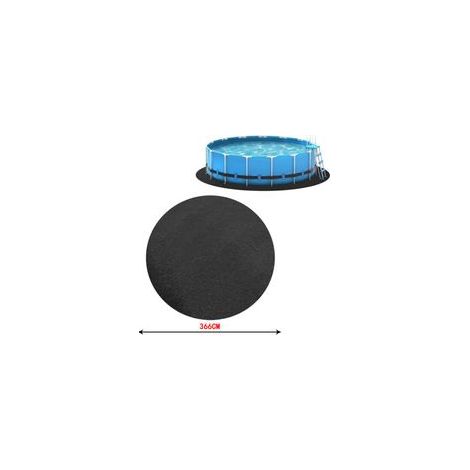 Tapis de sol géotextile pour piscine hors sol rond 3,66 m – Protection contre perforations et débris – Installation facile et durable (1/4)