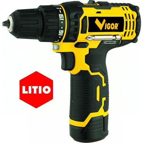 Vigor VIT12LI Trapano Avvitatore a Batteria 12V 1.5Ah Litio con Valigetta e 13 Accessori (1/3)
