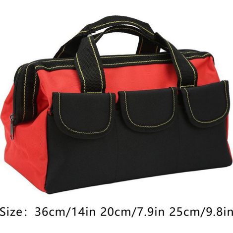 Sac de rangement d'outils de 16 pouces, sac fourre - tout à large bouche, résistant à l'eau, Portable, fourre (1/4)