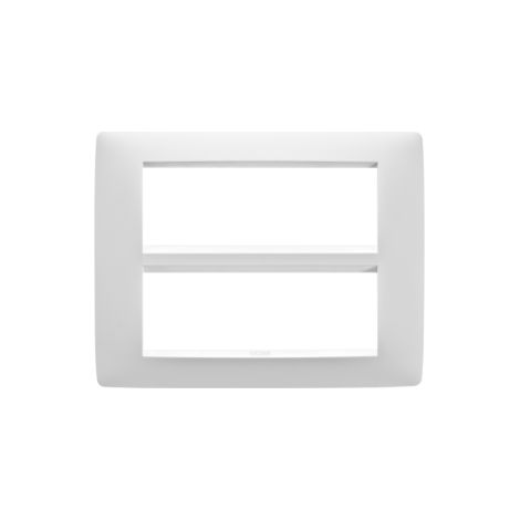 PLAQUE ONE 6+6P BLANC SATIN GEWISS GW16112VW (1/2)