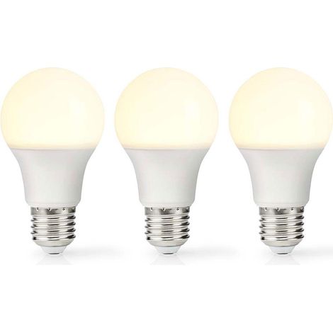 Nedis Bombilla LED E27 A60 4.9W 2700K Blanco Cálido 3 unidades