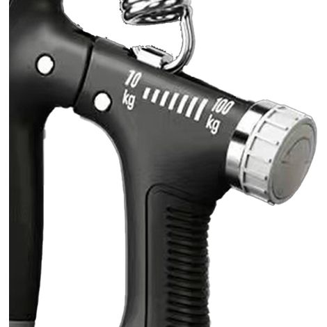 Entraîneur de force de préhension à résistance réglable, pince de musculation ergonomique antidérapante, noir (1/5)