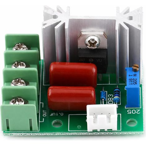 Contrôleur de Vitesse du Moteur variateur de vitesse 220v AC 50-220V 2000W SCR AC Régulateur de Tension Variateur de Vitesse pour Moteur Réglable LED Dimmer Unità di controllo velocità motore (1/5)
