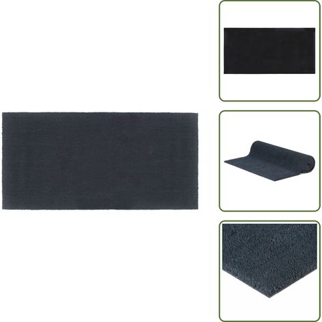 Felpudo para puerta - vidaXL Felpudo de fibra de coco gris oscuro 100x200 cm - Alfombra exterior