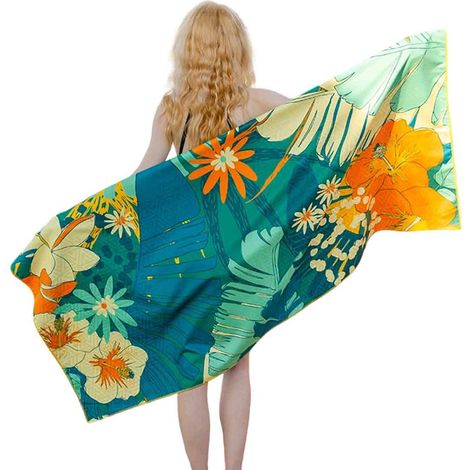 Toalla De Playa Doble Cara - 160 X 80 Cm - Absorbe Agua Y No Retiene Arena - Para Playa Piscina Camping Viajes (1/5)