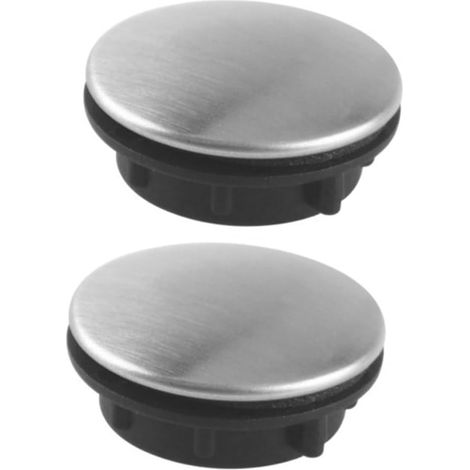 Gatuida 2pièces Cache-trou Évier Acier Inoxydable Bouchon de Trou Évier Capuchon pour Cache-robinet pour Lavabo Couvercle Couvercle de Salle de Bain (1/5)