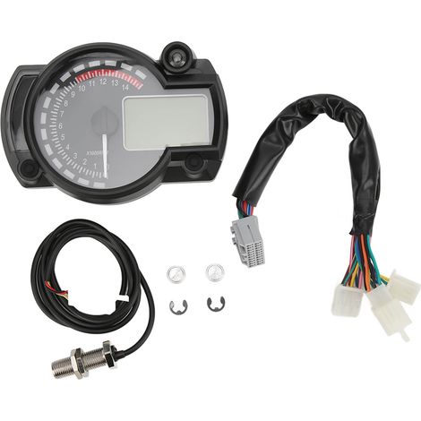 de vitesse pour moto odomètre 15000 tr min écran LCD (1/5)