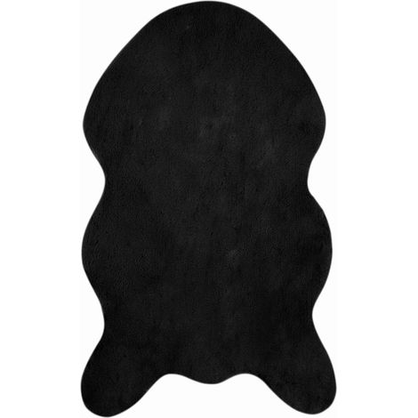 Maison Exclusive - Tappeto antiscivolo in sintetica di coniglio OLITE Nero