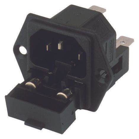 IEC 320-Buchse + Sicherungshalter, schwarz Electro Dh 31.207 8430552027927