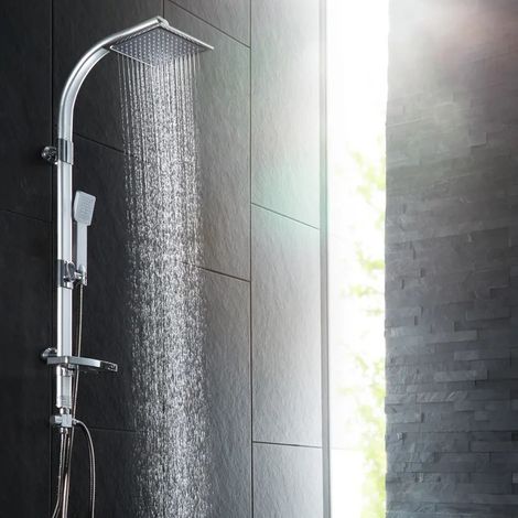 Colonne de douche avec porte savon 110 cm inox, moderne et classe (1/5)