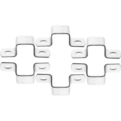 Lot de 6 Colliers Serrage Inoxydables U Supports Robustes pour Tubes Carrés 15X15 MM Clips Fixation Résistants Adaptés Montage Hydraulique et Plomberie Industrielle - (1/5)