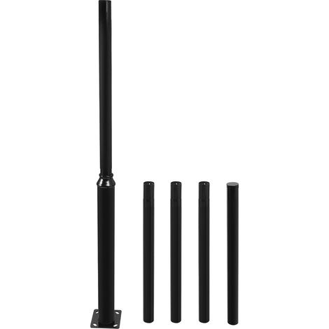 Virellio – Poteau d'éclairage public démontable 6 m – 3 sections, base 20×20 cm – Charge 100 kg – Pour rue, jardin et parking (1/5)