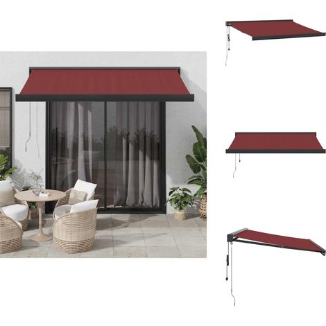 Auvent rétractable automatique bordeaux 300x250 cm - Auvent Rétractable - Auvents Rétractables - Auvent - Store (1/5)