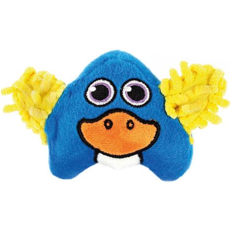 Gioco galleggiante con tirante e squeaker Funny Face papera per cani