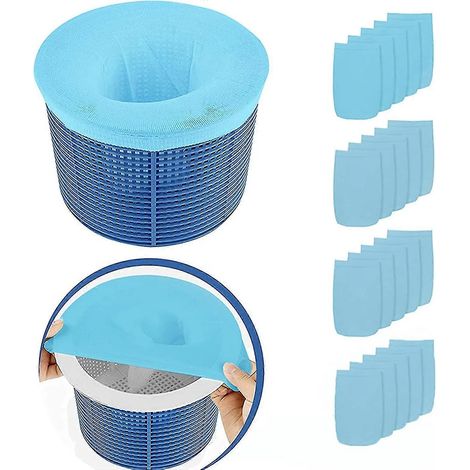 Lot de 20 chaussettes de skimmer réutilisables et ultra-élastiques pour panier de pompe de piscine/spa (1/5)
