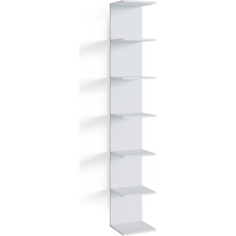 Libreria da parete Paolo, Bianco, 30 x 190 cm, Vicco (1/5)
