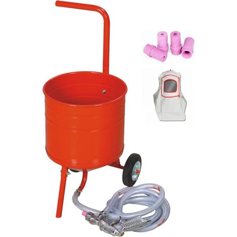 Sableuse Aérogommeuse mobile sur Roulettes 31,50L 50lb 23kg