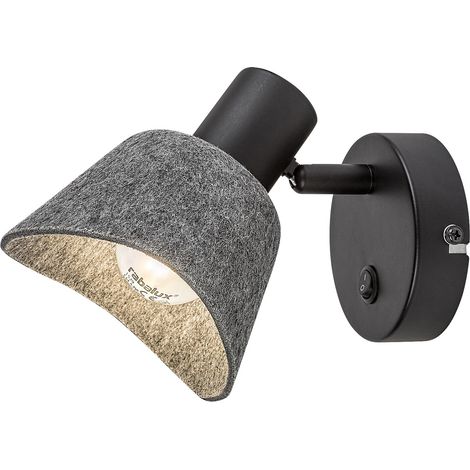 Applique murale feutre gris orientable E14 Farelia (1/5)